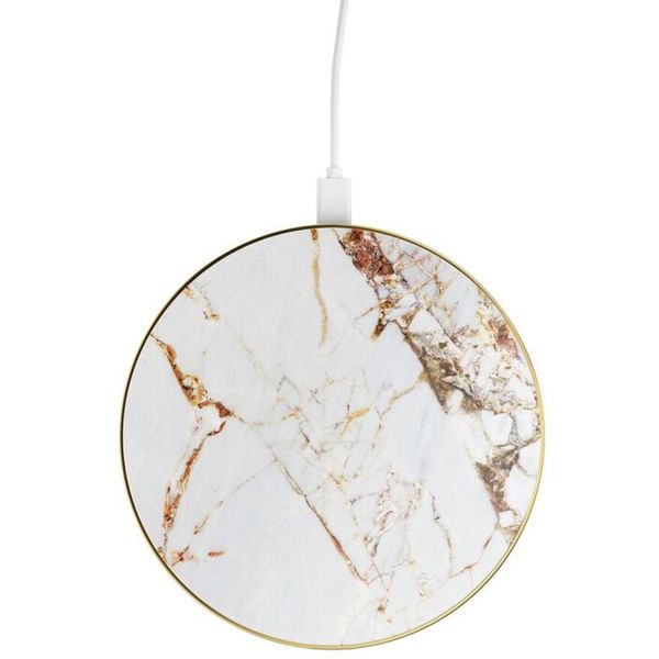 Ideal Of Sweden Chargeur Universel Qi Carrara Gold Marble Ploonk