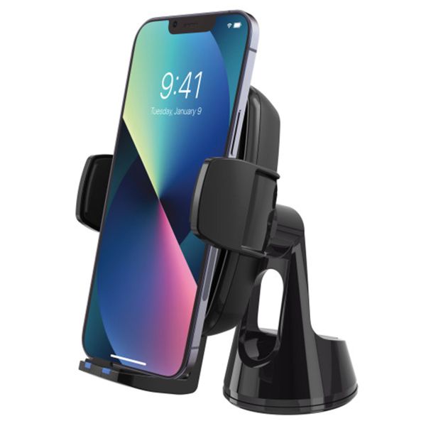 Scosche Wireless Charging Universal phone mount - Support de téléphone de voiture - Tableau de bord / pare-brise / Grille de ventilation - Chargeur sans fil - Noir