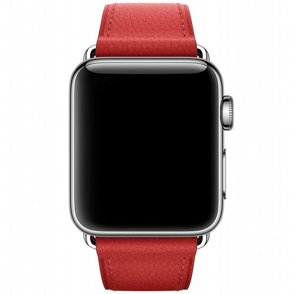 Apple Leather Band Classic Buckle Apple Watch Series 1-9 / SE - 38/40/41 mm - Rouge