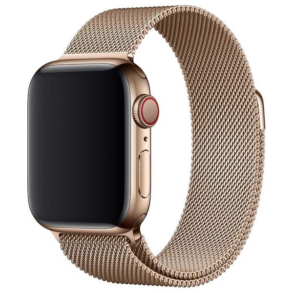 Apple ﻿Bracelet à boucle Milanais Apple Watch Series 1-9 / SE - 38/40/41 mm - Dorée