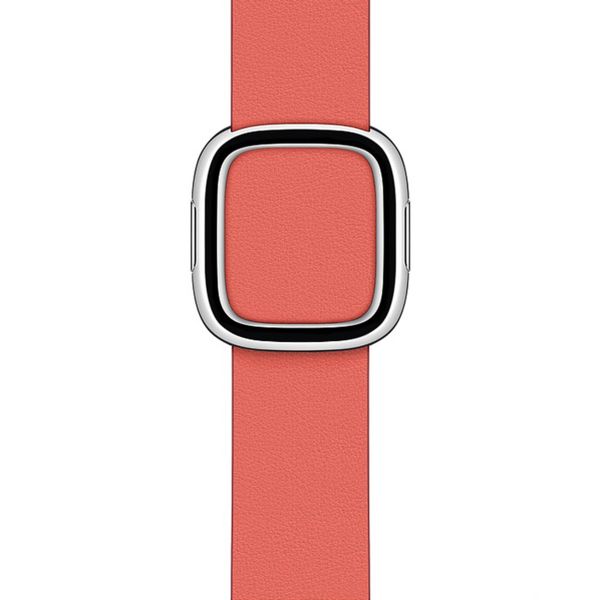 Apple Leather Band Modern Buckle Apple Watch Series 1-9 / SE - 38/40/41 mm / Series 10 - 42 mm - Taille S - Pink Citrus