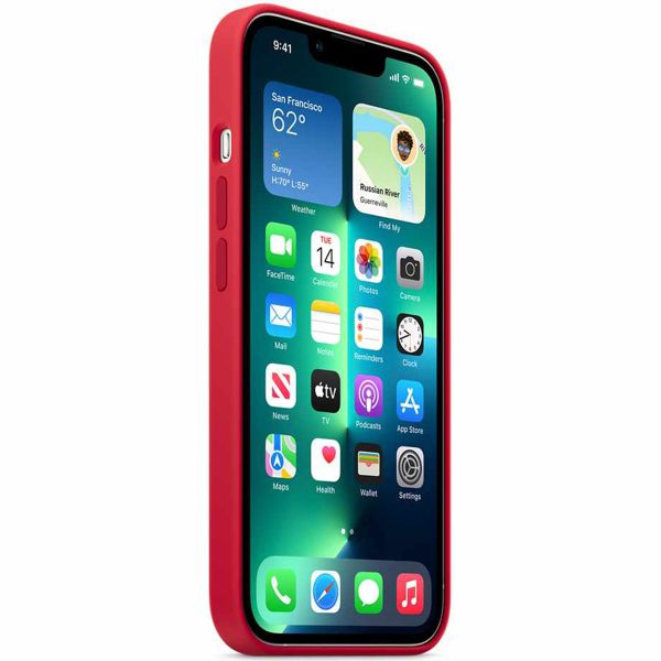 Apple Coque en silicone MagSafe iPhone 13 Pro - Rouge