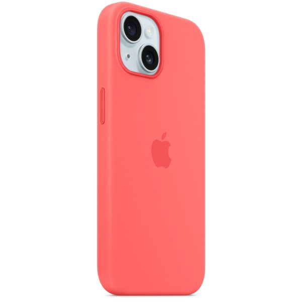 Apple Coque en silicone MagSafe iPhone 15 - Guava