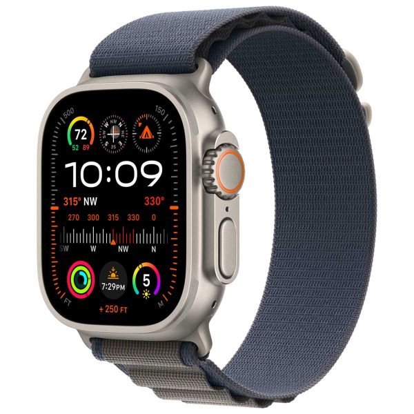 Apple Alpine Loop Band Apple Watch Series 1-9 / SE / Ultra (2) - 42/44/45/49 mm - Taille M - Bleu