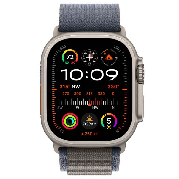 Apple Alpine Loop Band Apple Watch Series 1-10 / SE / Ultra (2) - 42/44/45/46/49 mm - Taille L - Bleu