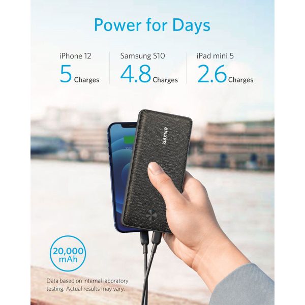 Anker Powerbank PowerCore III Sense - 20.000 mAh - Noir