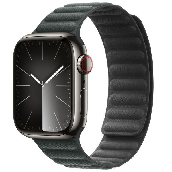 Apple Bracelet à maillons magnétique FineWoven Apple Watch Series 1-9 / SE - 38/40/41 mm / Series 10 - 42 mm - Taille S/M - Evergreen