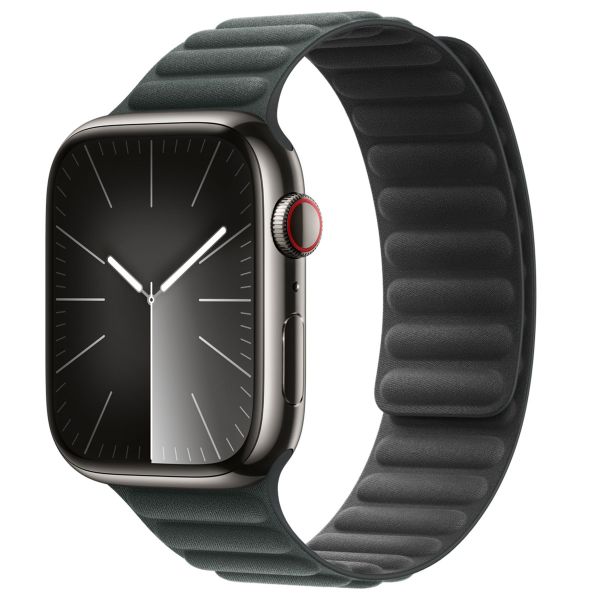 Apple Bracelet à maillons magnétique FineWoven Apple Watch Series 1-9 / SE / Ultra (2) - 42/44/45/49 mm - Taille M/L - Evergreen