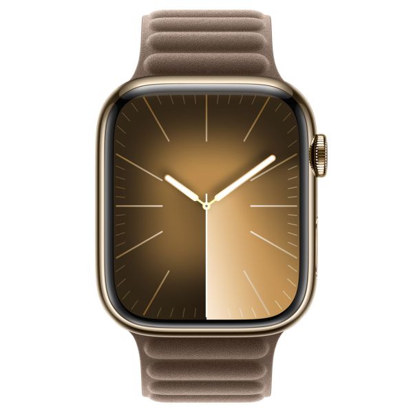 Apple Bracelet à maillons magnétique FineWoven Apple Watch Series 1-9 / SE / Ultra (2) - 42/44/45/49 mm - Taille M/L - Taupe