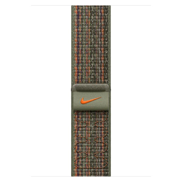 Apple Nike Sport Loop bracelet Apple Watch Series 1-9 / SE / Ultra (2) - 42/44/45/49 mm - Sequoia/Orange