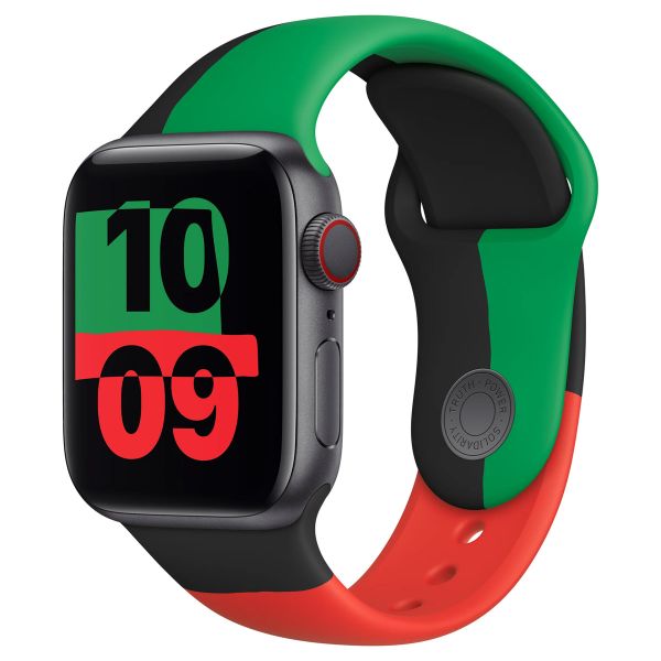 Apple Sport Band Apple Watch Series 1-9 / SE - 38/40/41 mm / Series 10 - 42 mm - Taille S/M - Black Unity