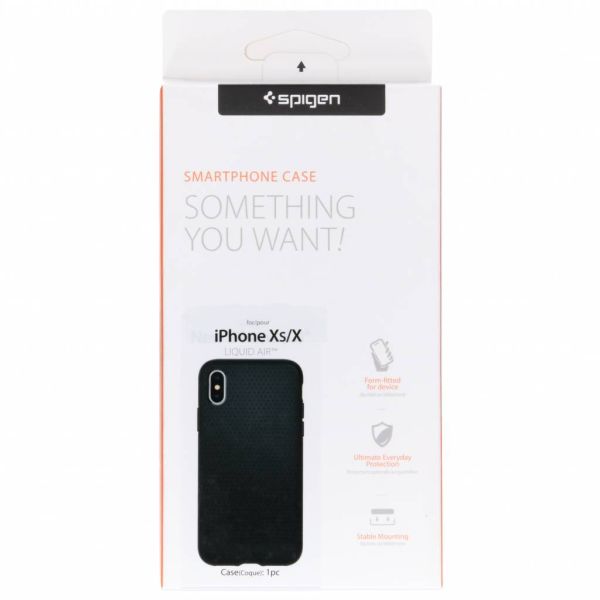 Spigen Coque Liquid Air iPhone Xs / X - Noir