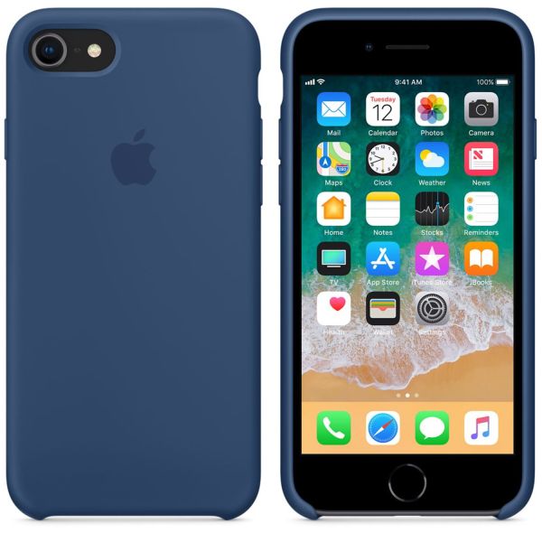 Apple Coque en silicone iPhone SE (2022 / 2020) / 8 / 7 - Blue Cobalt