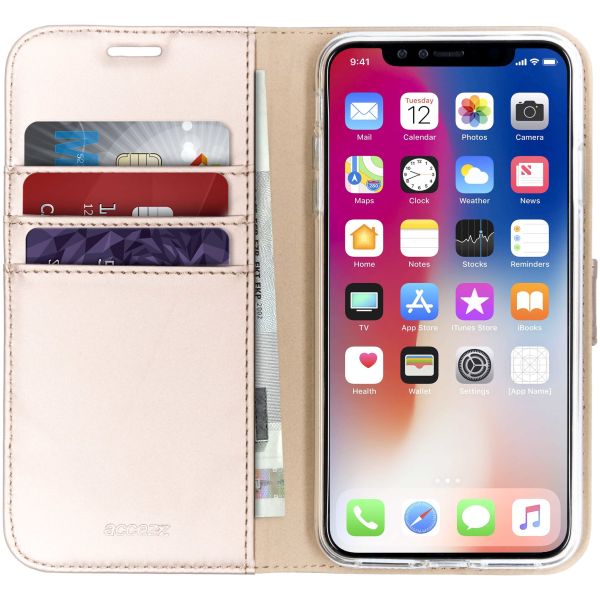 Accezz Étui de téléphone Wallet iPhone Xs Max - Dorée