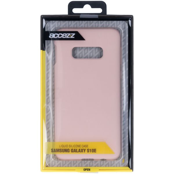 Accezz Coque Liquid Silicone Samsung Galaxy S10e - Rose