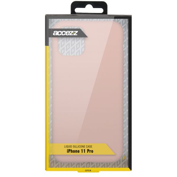 Accezz Coque Liquid Silicone iPhone 11 Pro - Rose