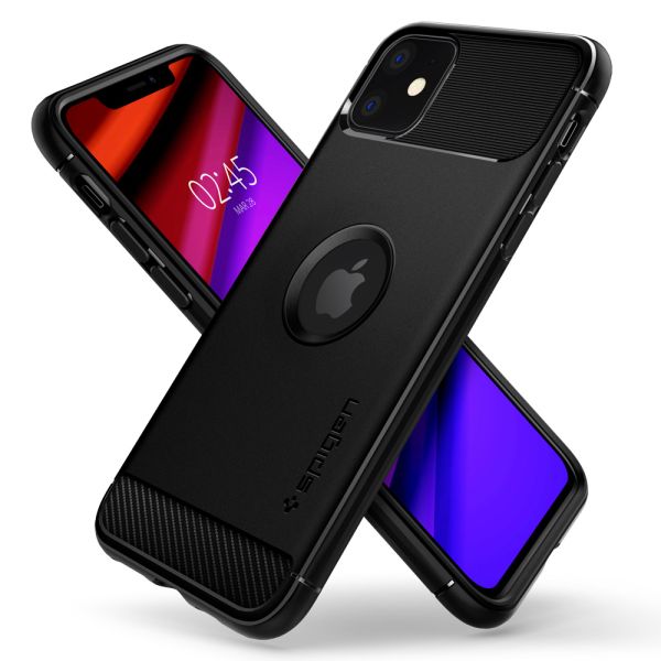 Spigen Coque Rugged Armor iPhone 11 - Noir