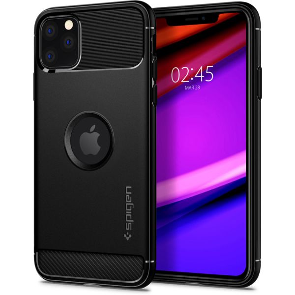 Spigen Coque Rugged Armor iPhone 11 Pro - Noir