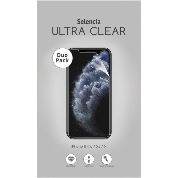 Selencia Protection d'écran Duo Pack iPhone 11 Pro / Xs / X