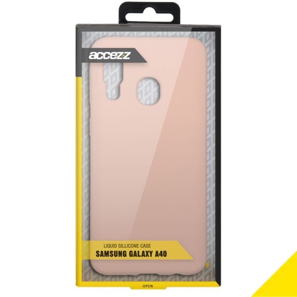 Accezz Coque Liquid Silicone Samsung Galaxy A40 - Rose