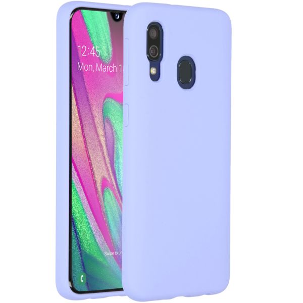 Accezz Coque Liquid Silicone Samsung Galaxy A40 - Violet