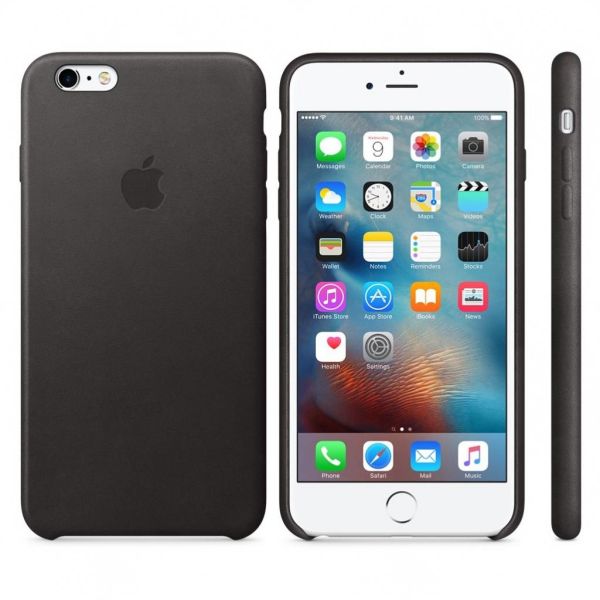 Apple Coque Leather iPhone 6(s) Plus - Black