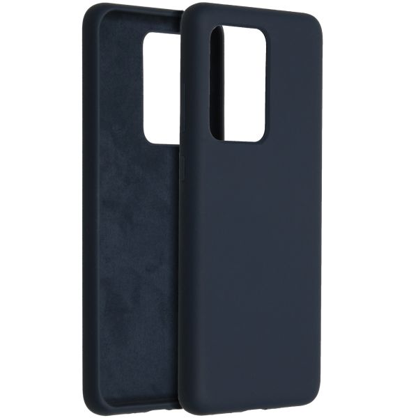 Accezz Coque Liquid Silicone Samsung Galaxy S20 Ultra - Bleu