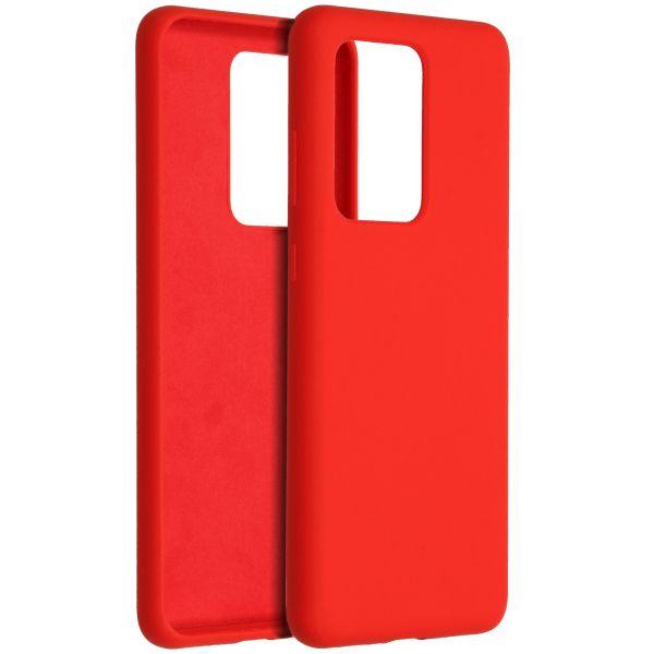 Accezz Coque Liquid Silicone Samsung Galaxy S20 Ultra - Rouge