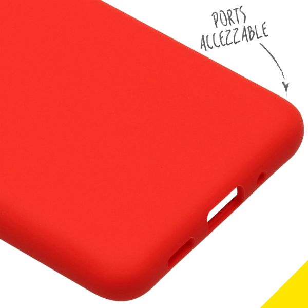 Accezz Coque Liquid Silicone Samsung Galaxy S20 Ultra - Rouge