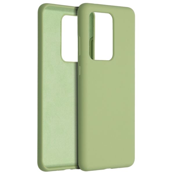 Accezz Coque Liquid Silicone Samsung Galaxy S20 Ultra - Vert