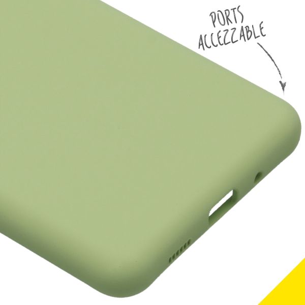 Accezz Coque Liquid Silicone Samsung Galaxy S20 Ultra - Vert