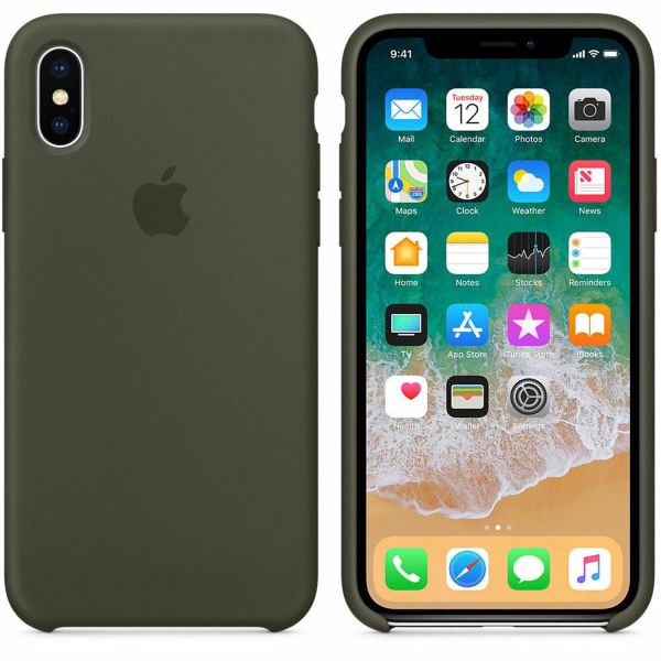 Apple Coque en silicone iPhone X - Dark Olive