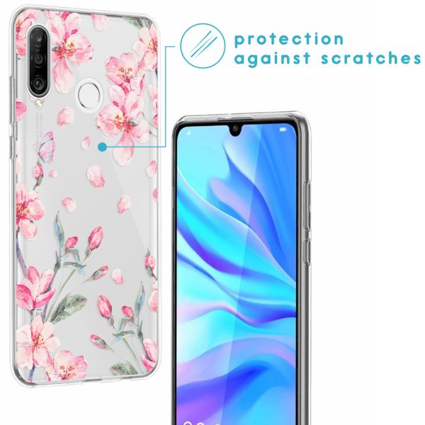 imoshion Coque Design Huawei P30 Lite - Fleur - Rose