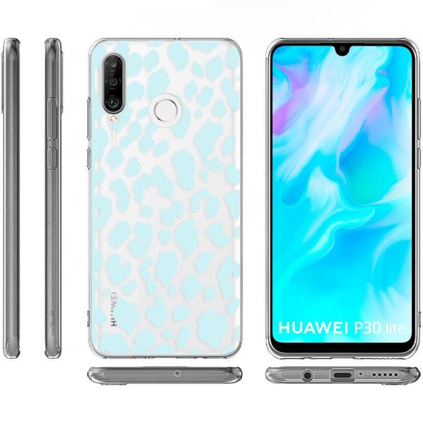 imoshion Coque Design Huawei P30 Lite - Léopard - Bleu