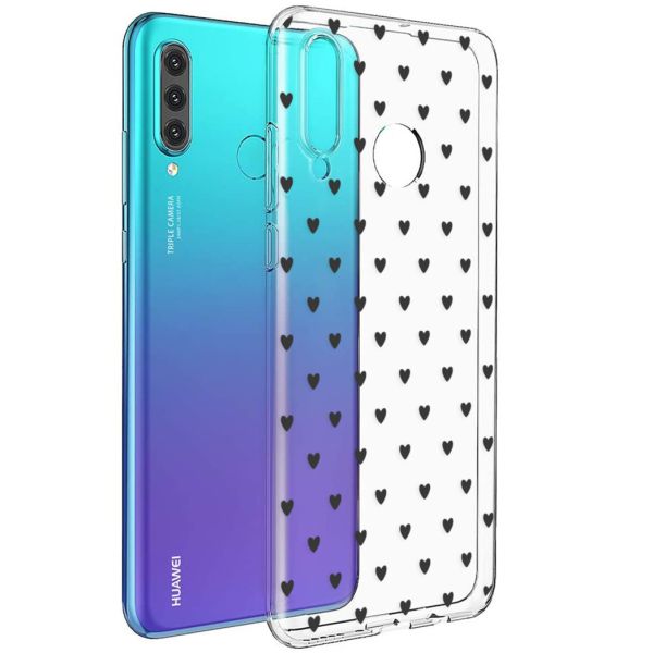 imoshion Coque Design Huawei P30 Lite - Cœurs - Noir