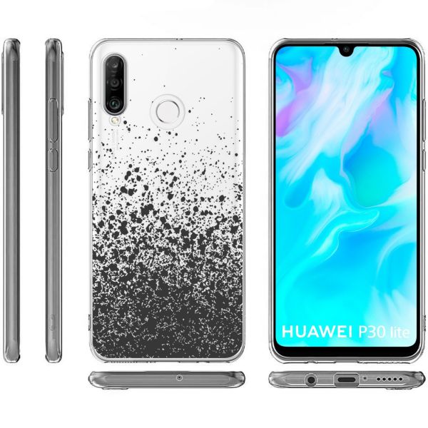 imoshion Coque Design Huawei P30 Lite - Eclaboussures - Noir