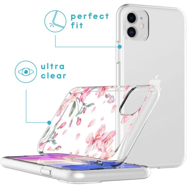 imoshion Coque Design iPhone 11 - Fleur - Rose