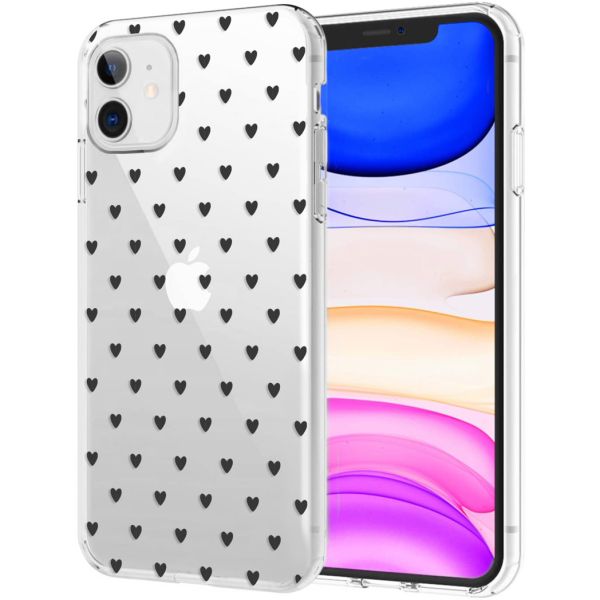 imoshion Coque Design iPhone 11 - Cœurs - Noir