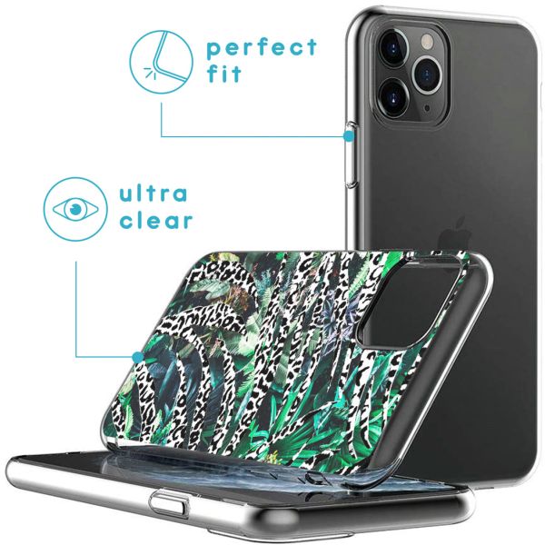 iMoshion Coque Design iPhone 11 Pro - Jungle - Blanc / Noir / Vert