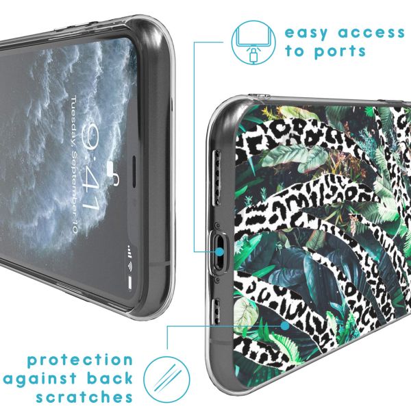 iMoshion Coque Design iPhone 11 Pro - Jungle - Blanc / Noir / Vert