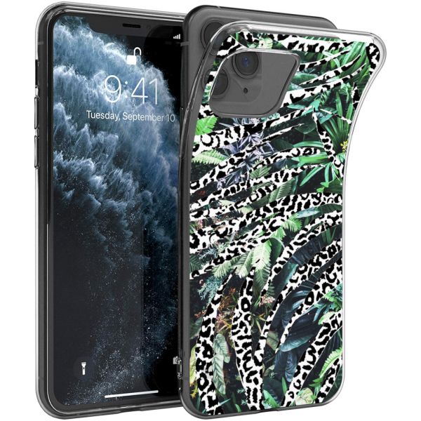 iMoshion Coque Design iPhone 11 Pro - Jungle - Blanc / Noir / Vert