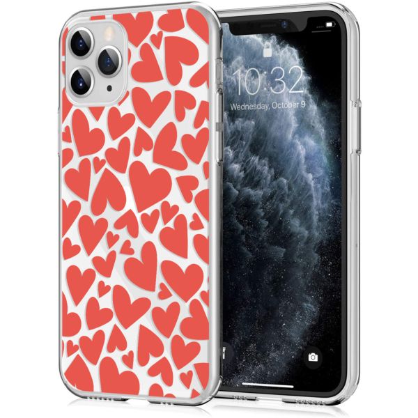 iMoshion Coque Design iPhone 11 Pro - Cœurs - Rouge