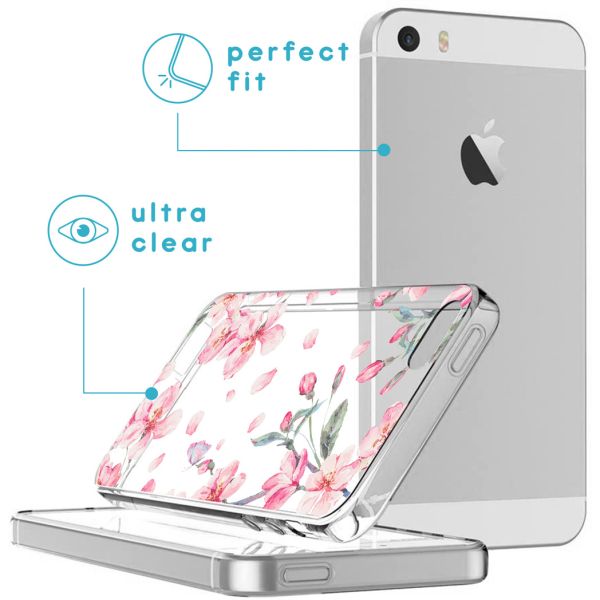 imoshion Coque Design iPhone 5 / 5s / SE - Fleur - Rose