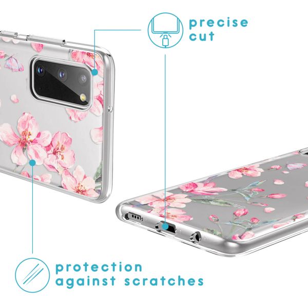 imoshion Coque Design Samsung Galaxy S20 - Fleur - Rose