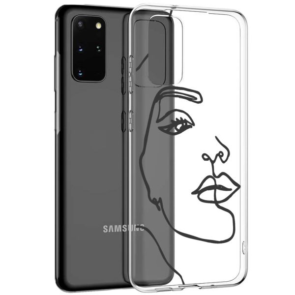 iMoshion Coque Design Galaxy S20 Plus - Visage abstrait - Noir