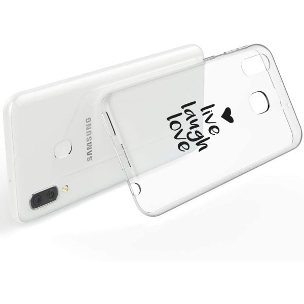 imoshion Coque Design Galaxy A20e - Live Laugh Love - Noir