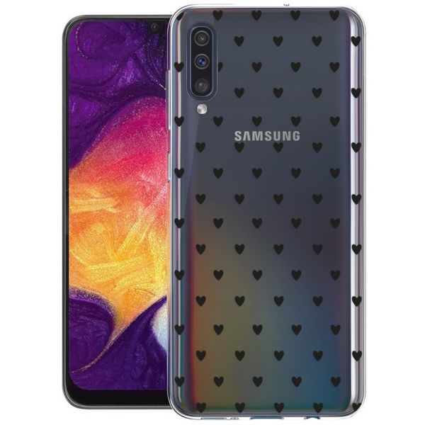 imoshion Coque Design Samsung Galaxy A50 / A30s - Cœurs - Noir