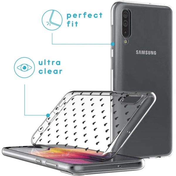 imoshion Coque Design Samsung Galaxy A50 / A30s - Cœurs - Noir