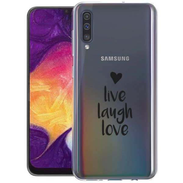 imoshion Coque Design Galaxy A50 / A30s - Live Laugh Love - Noir