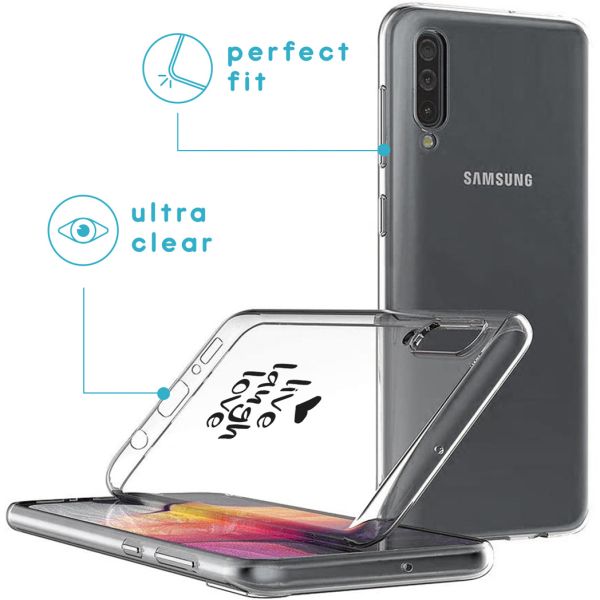 imoshion Coque Design Galaxy A50 / A30s - Live Laugh Love - Noir